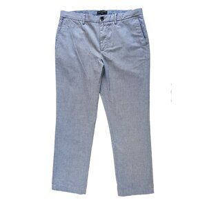 NWT BANANA REPUBLIC Mens Blue Cotton Stretch SLIM FIT Straight Leg Pants 35x30